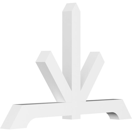 Ekena Millwork Vanguard Architectural Grade PVC Gable Bracket, 84"W x 56"H x 6"D x 6"F, 16/12 Pitch GBP084X56X0606VAN00